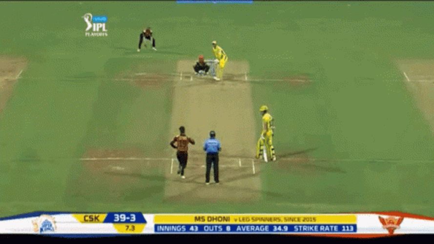 MS Dhoni Run Celebrate GIF