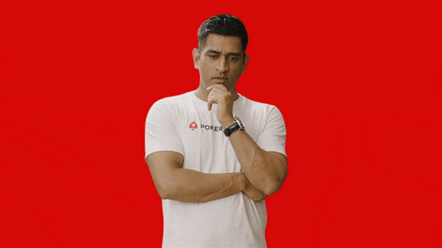 MS Dhoni Thinking GIF