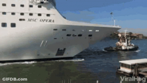 MSC Opera Cruise Ship Docked GIF