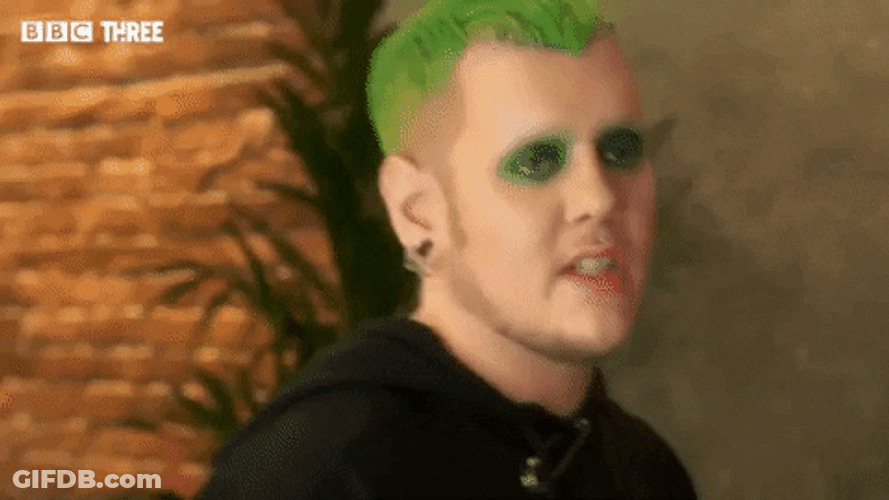 Mua Talking Green Hair Eyeshadow GIF