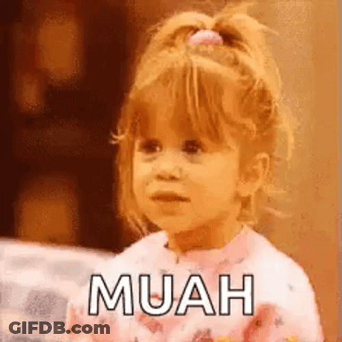 Muah Olsen Twin Flying Kiss GIF