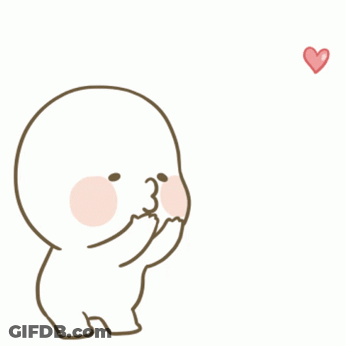 Muah Ompangi Cartoon Sending Hearts GIF