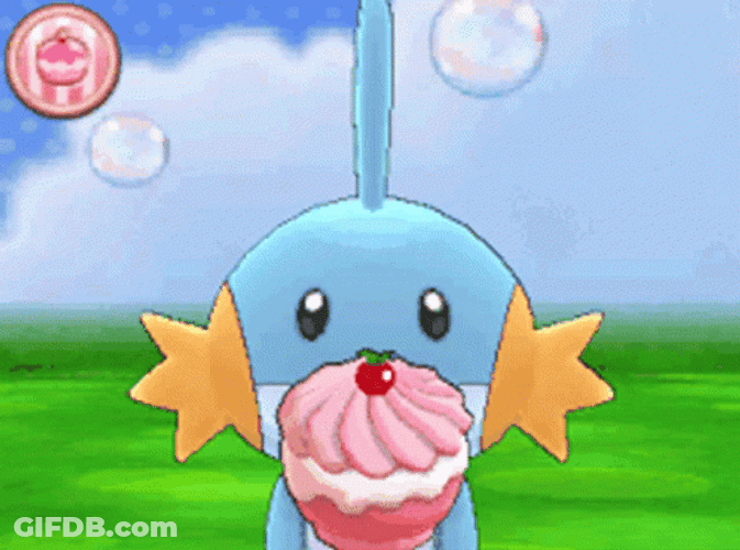 Mudkip Eats Ice Cream GIF