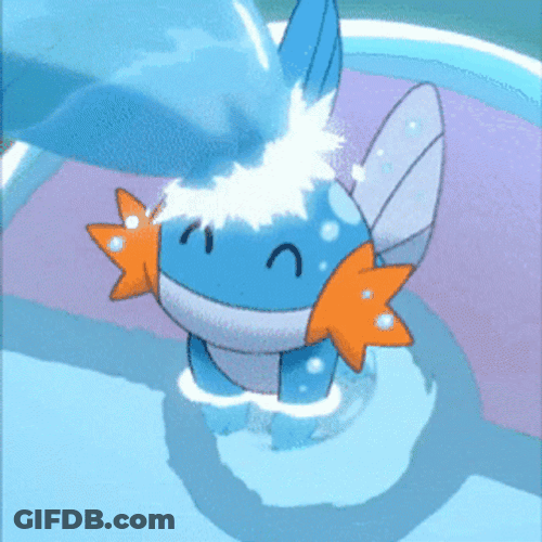 Mudkip Enjoying The Water GIF
