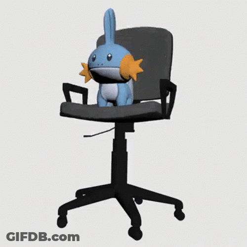 Mudkip On The Chair Spinning GIF