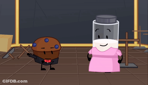 Muffin And Container With Face GIF