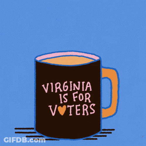 Mug Saying Virginia Is For Voters GIF
