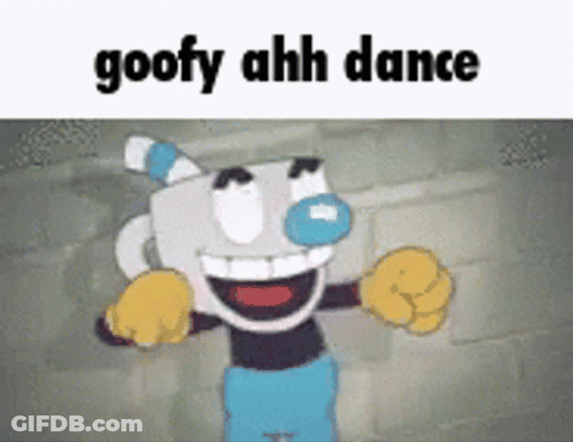 Mugman Goofy Ahh Dance GIF