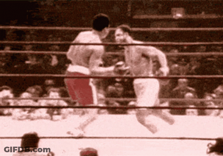 Muhammad Ali Down Goes Frazier GIF