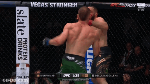 Muhammad And Della Maddalena Fight In Cage GIF