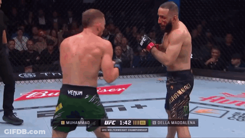 Muhammad And Della Maddalena Fight In UFC GIF