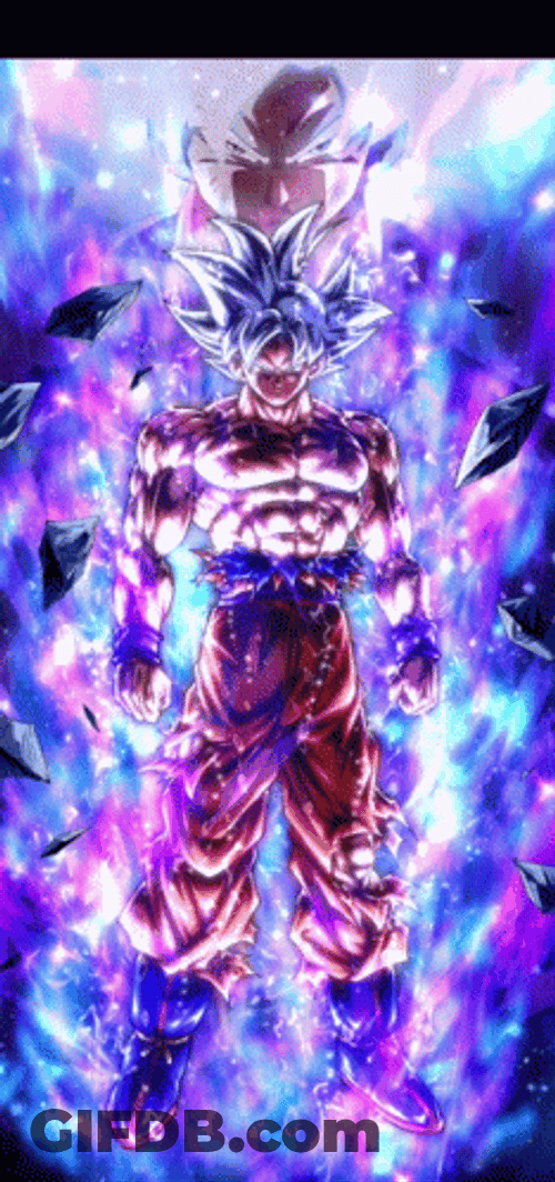 Mui Goku Ultra Instinct Power Up GIF