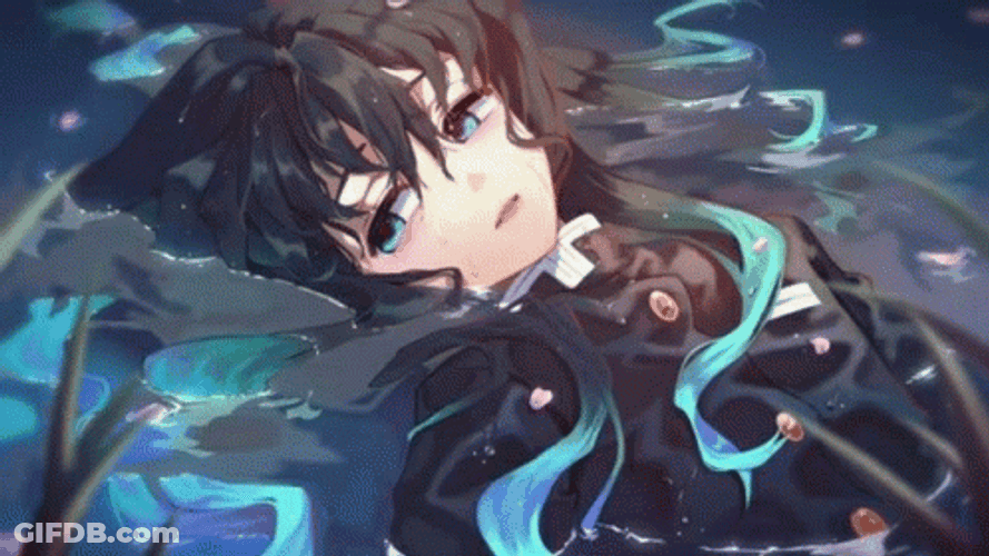 Muichiro Laying In The Water GIF