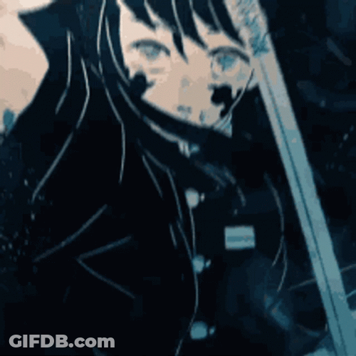 Muichiro Tokito Holding Her Sword GIF