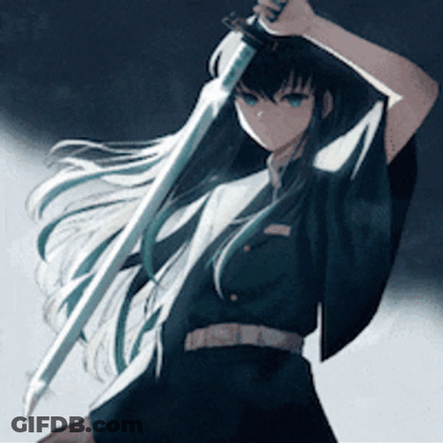 Muichiro Tokito With Her Katana GIF