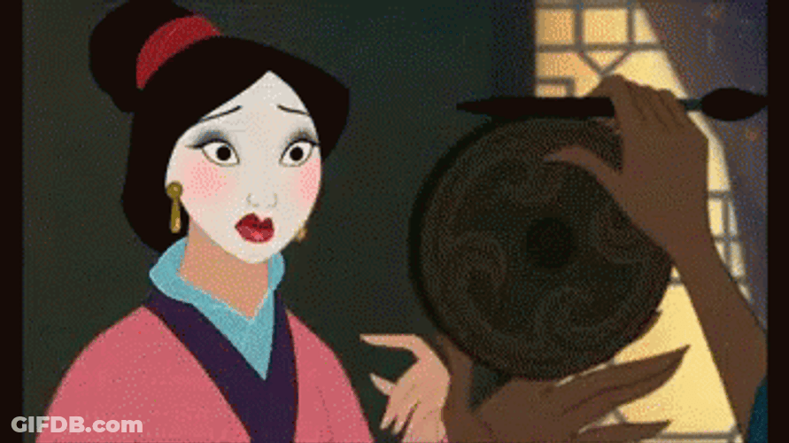 Mulan Make Up Licked Finger GIF