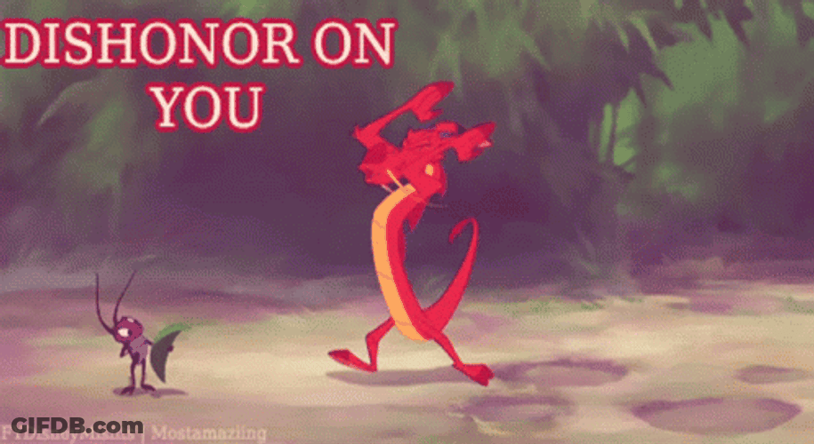 Mulan Mushu Dishonor On You GIF