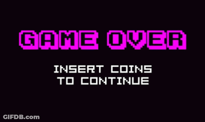 Multi-Color Game Over GIF