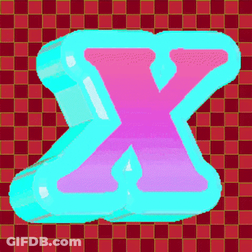 Multi Colored X Moving Artwork GIF