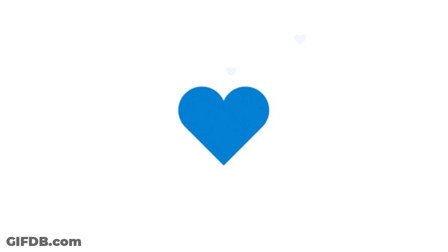 Multiple Blue Heart GIF