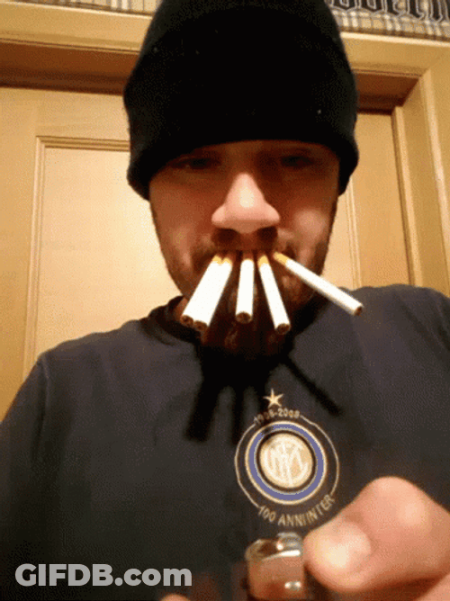 smoking multiple cigarettes gif GIFs Multiple Cigarette Smokin GIF (500668)
