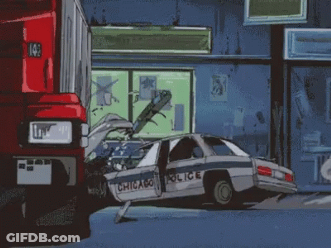 Multiple Police Car Crash Meme GIF