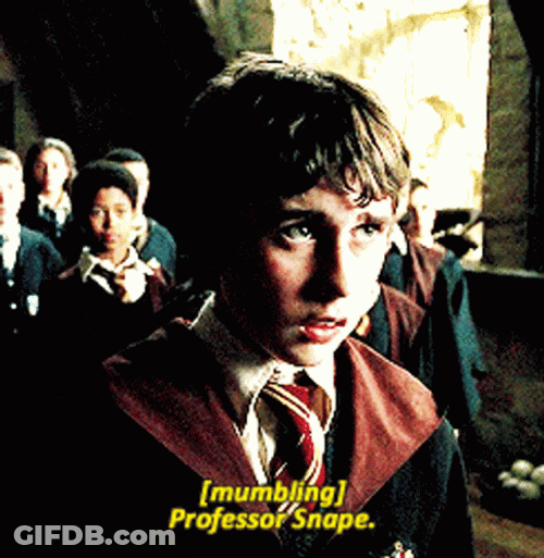 Mumbling Neville Longbottom Professor Snape GIF