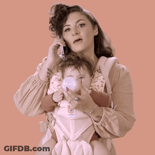 Mummy Calling Multitask GIF