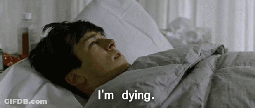 Mummy Lying In Bed Saying I'm Dying Slowly GIF