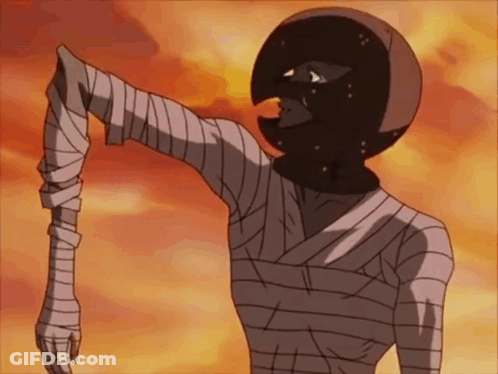 Mummy With Bandaged Arms GIF