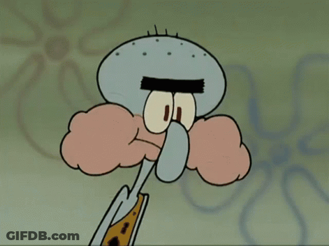 Munching Caveman Squidward GIF