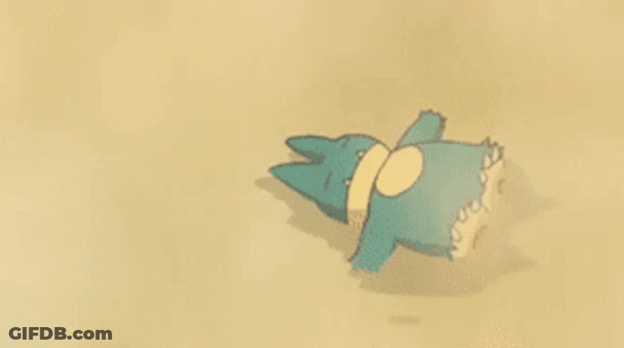 Munchlax Pokemon Floating In Water GIF