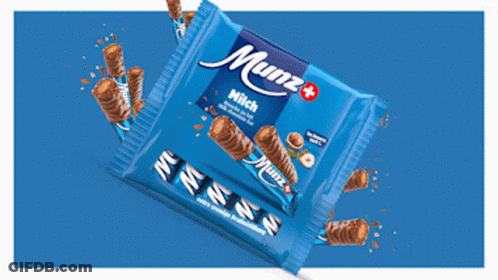 Munz Milch Chocolate Bars With Nuts GIF