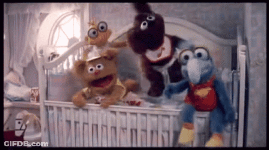 Muppet Babies Dancing In Crib GIF