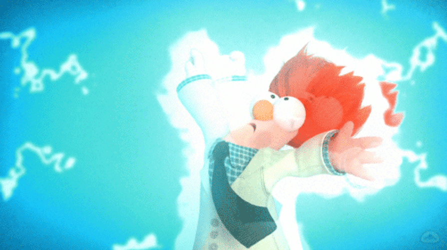 Muppet Electrocuted Shock Electricity GIF