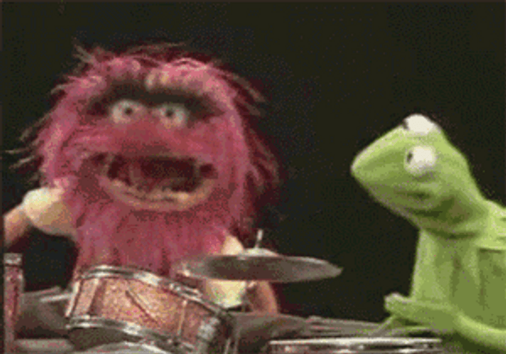 Muppet Floyd Pepper Headbanging GIF