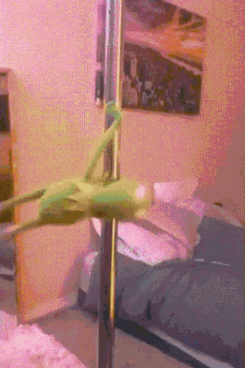 Muppet Kermit Pole Dancing GIF