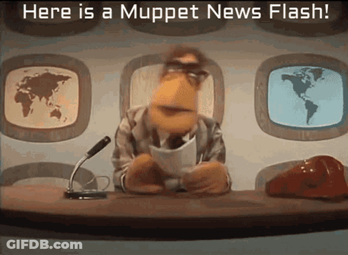 Muppet News Flash GIF