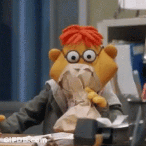 Muppet Scooter Panicking GIF
