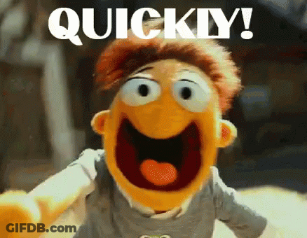 Muppet Smiling With Quickly Above GIF