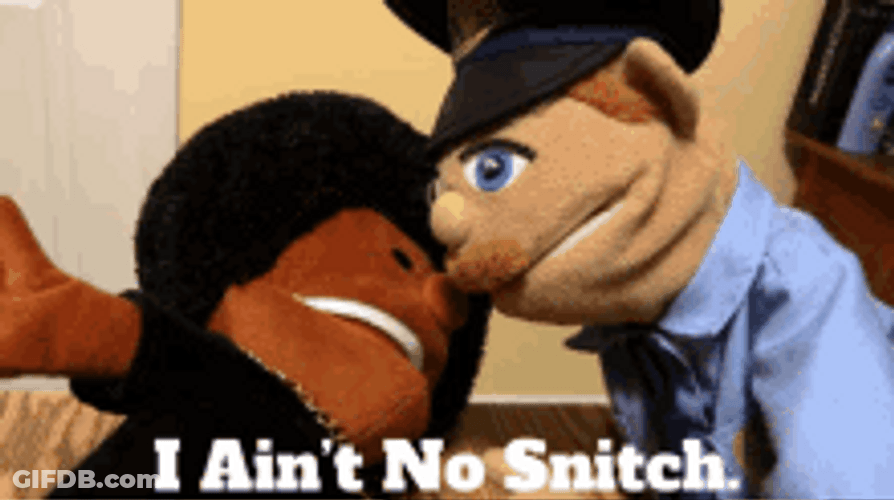 Muppet Trying To Convince He's No Snitch GIF