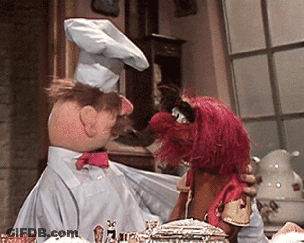 Muppets Animal Elmo And Chief Looking Each Other GIF
