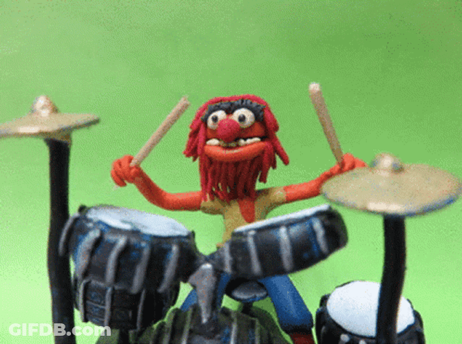 Muppets Animal Slow Drum GIF