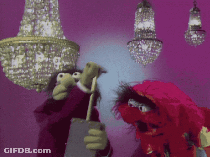 Muppets Animal Surprised Boom GIF
