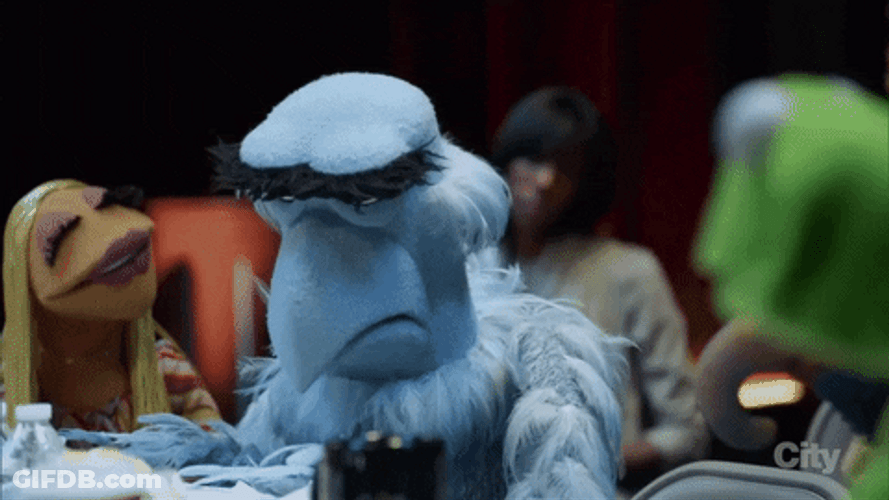 Muppets Grumpy Blue Sam Eagle GIF