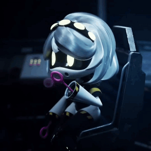 Murder Drones V Serial Designation Playing Bubbles GIF