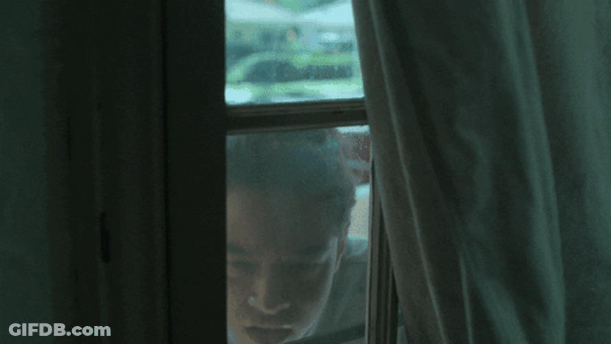 Murder In The Library Spy On Window GIF