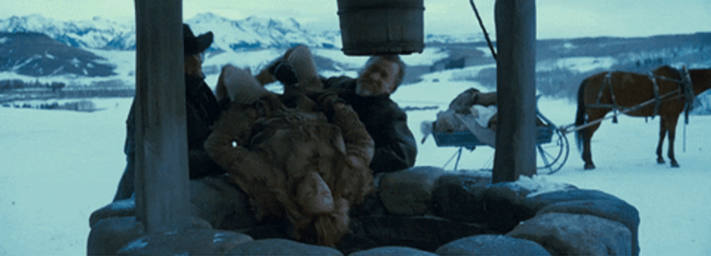 Murder Tossing Man In Well Hateful Eight GIF
