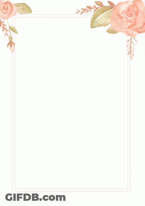 Musa Wedding Flower  Invitation Card GIF