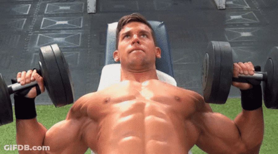 Muscle Man Csaba Szigeti Working Out GIF